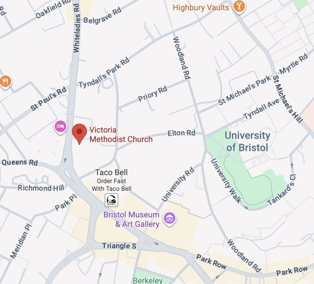 Victoria Methodist Church - Map